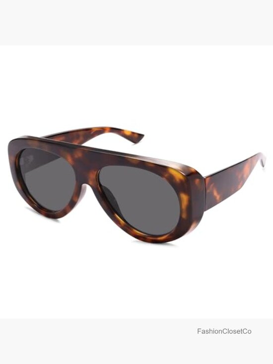 Retro 90s Rectangle Wrap Sunglasses UV Protection Trendy Oversized Shades